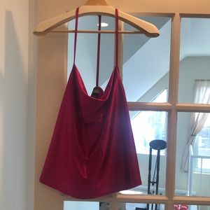 Strappy cowl neck tank top